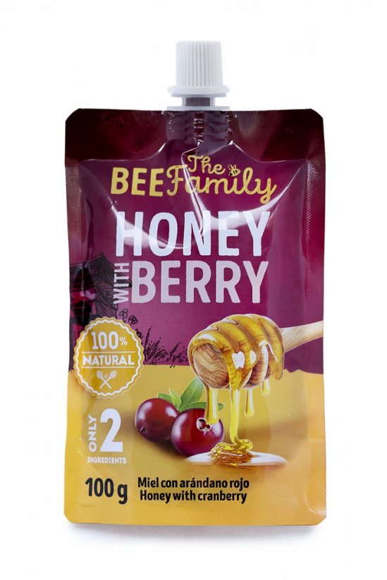 Honey Berry Včelí med s brusnicou 100g